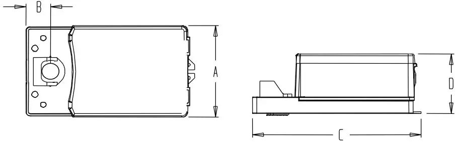 neptronic TM100FN Fast Actuator - Dimensions
