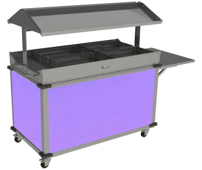 Cadco CBC-GG-B4-L7 1-4-Inch-Mobile-Food-Bar-w-Enclosed-Base-product-img