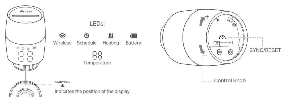 tp link Smart Thermostatic Radiator Valve - display