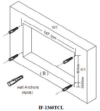 Mondawe IF-1330TCL Electric Fireplace-10
