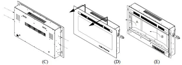 Mondawe IF-1330TCL Electric Fireplace-11