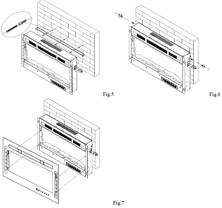 Mondawe IF-1330TCL Electric Fireplace-16