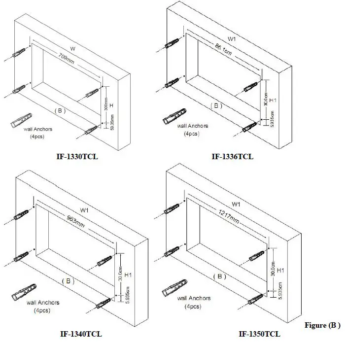 Mondawe IF-1330TCL Electric Fireplace-6