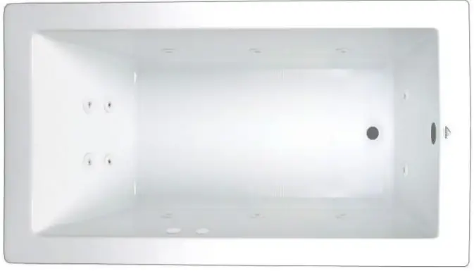 Laurel Mountain 6036PW064 PARKER 5 60 Inch x 36 Inch Drop-In Acrylic Whirlpool