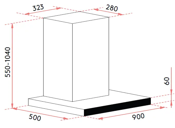 Esatto-ERCB90TB-90cm-Box-Canopy-Rangehood-fig-3