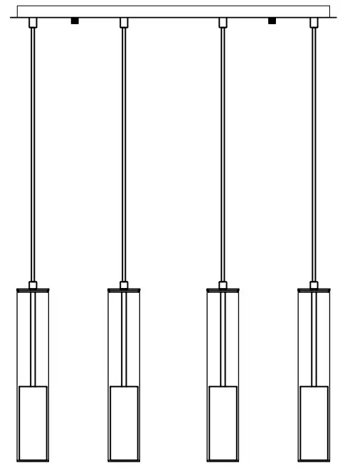 ET2 Contemporary Lighting E11004 Torch LED 4-Light Pendant