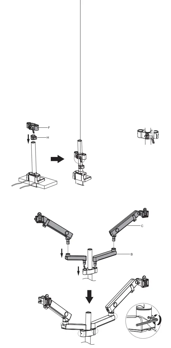 AlzaErgo APW-EGARD85BU ErgoArm Essential USB Monitor Moun - fig 3