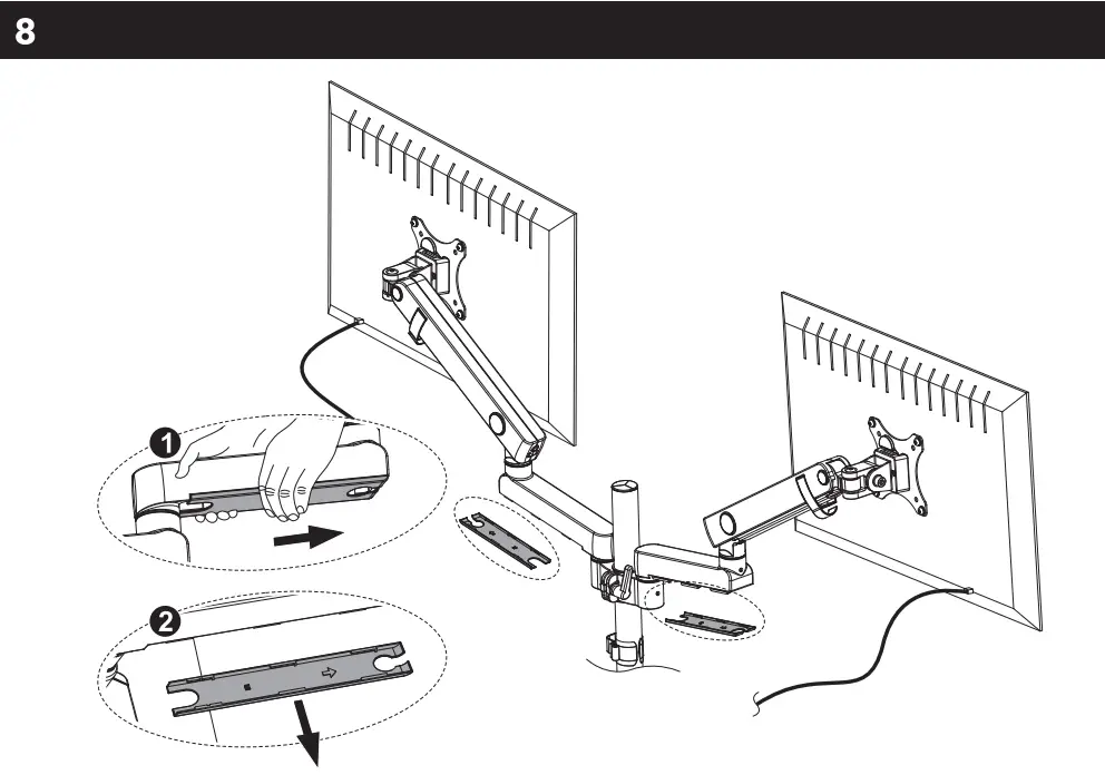 AlzaErgo APW-EGARD85BU ErgoArm Essential USB Monitor Moun - fig 5