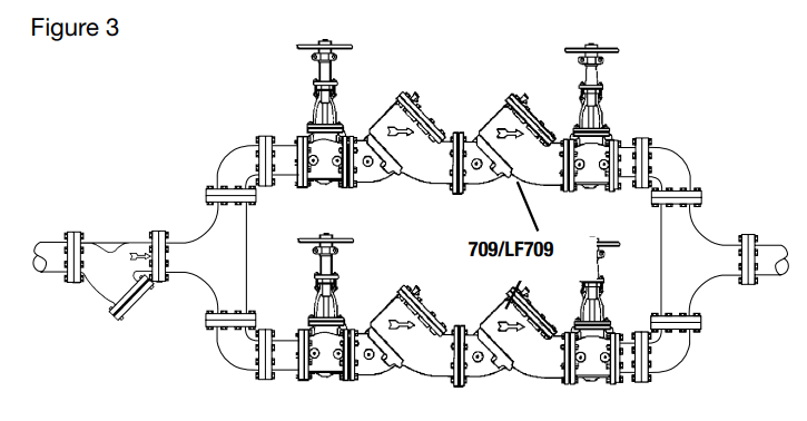 WATTS Series 709 Double Check Valve Assembly Backflow Preventers, Cast Iron - fig 3