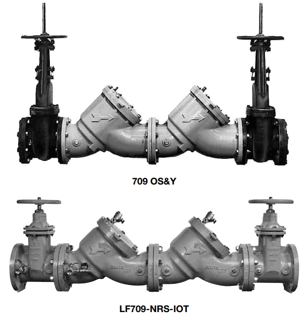 WATTS Series 709 Double Check Valve Assembly Backflow Preventers, Cast Iron - fig