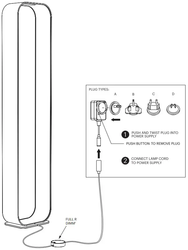 Pablo CONTOUR Switch Function and USB Charging Floor Lamp - Figure 1