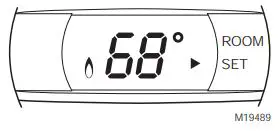 Honeywell T8775A Non-Programable Thermostat User Guide - Turn the dial one click to display the current temperature setting