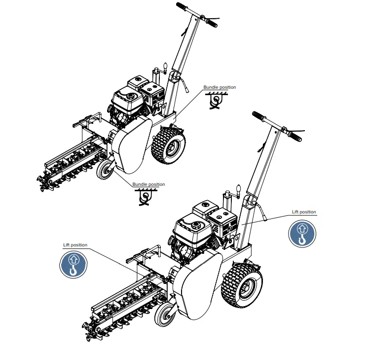 AGT INDUSTRIAL 700 Mini Gas Engine Trencher - Transporting