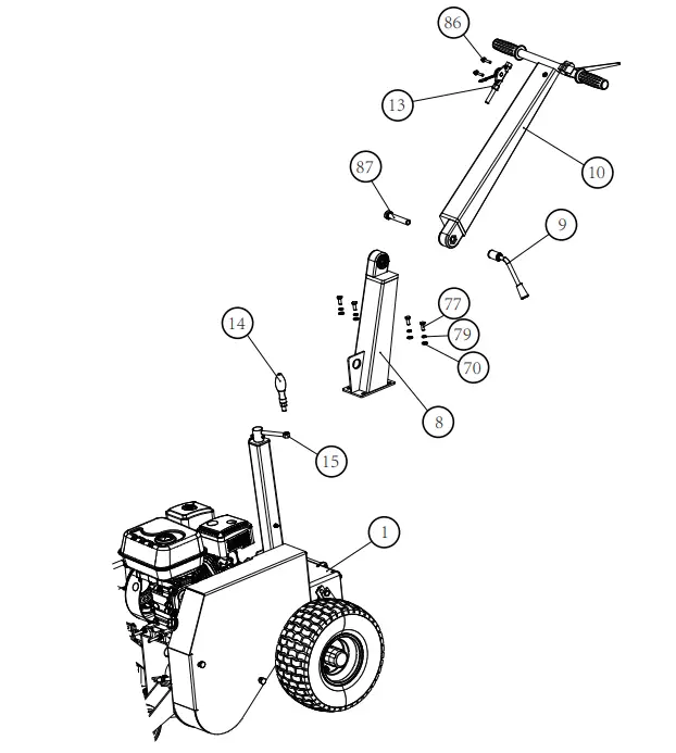 AGT INDUSTRIAL 700 Mini Gas Engine Trencher - parts 3