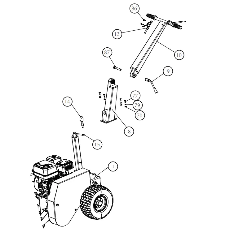 AGT INDUSTRIAL 700 Mini Gas Engine Trencher - parts 5