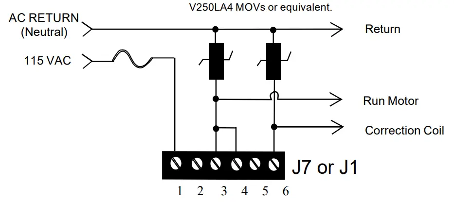 NOTIFIER MC1 Master Clock System - MOVs or equivalent