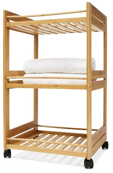 Kmart 43221936-3 Tier Trolley Wood-Wire