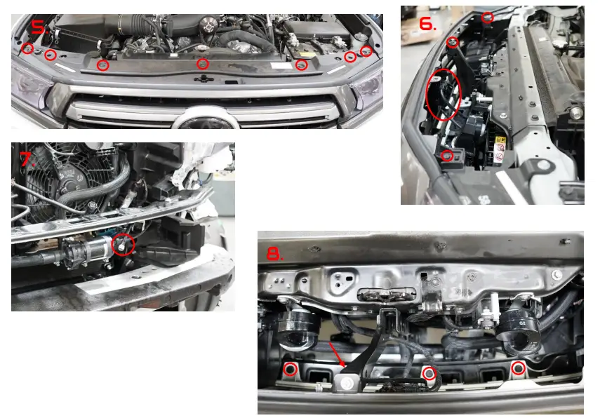 SDHQ 52 3001 200 2008 2021 Toyota Land Cruiser and Lexus LX 570 Dual Battery Tray Kit - M6 S.S. Hex Bolts 1