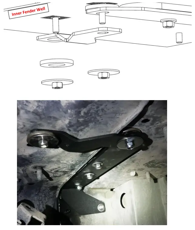 SDHQ 52 3001 200 2008 2021 Toyota Land Cruiser and Lexus LX 570 Dual Battery Tray Kit - M6 S.S. Hex Bolts 12