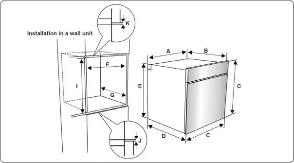 omega OBO61PXTGG 60cm Pyrolytic Oven-installation 2