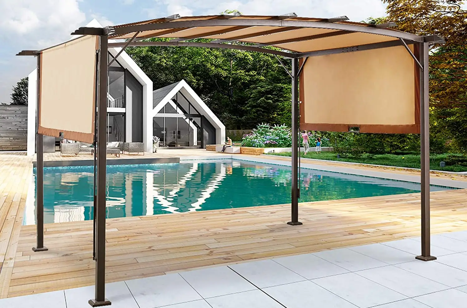 Castlecreek 714648 12 X 10 Pergola Gazebo With Retractable Walls Instruction Manual