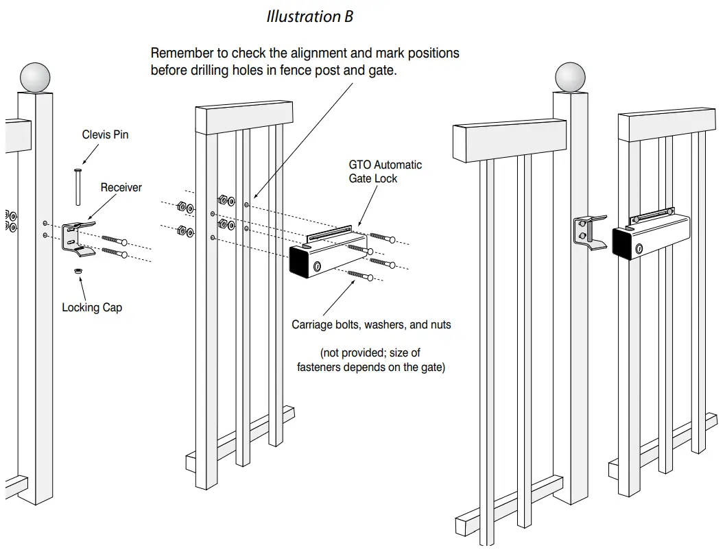 MIGHTY MULE FM143-SL Automatic Gate Lock - Illustration2