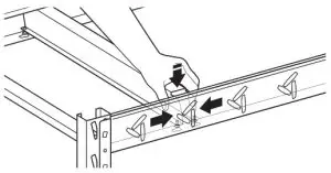 GLADIATOR Heavy Duty Steel Rack Shelving - Rivet Inserted into Keyhole