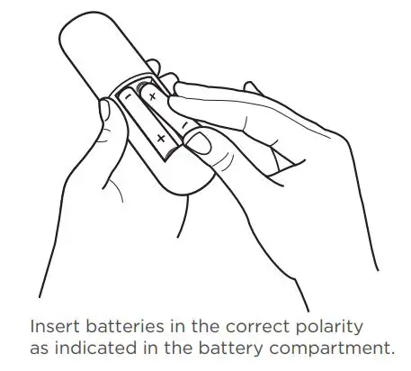 TCL 55S20 55 Inch 4K UHD HDR Smart Roku TV User Guide - Insert batteries