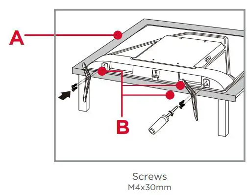 TCL 55S20 55 Inch 4K UHD HDR Smart Roku TV User Guide - To use the stand
