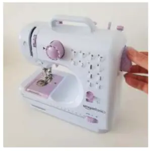 amazonbasics B085CY1MP9 Portable Midi Household 12 Stitvh Sewing Machine - Threading the Bobbin Through the Machine 5