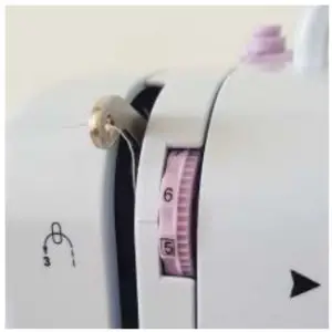 amazonbasics B085CY1MP9 Portable Midi Household 12 Stitvh Sewing Machine - Threading the Upper Half of the Machine 4