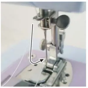 amazonbasics B085CY1MP9 Portable Midi Household 12 Stitvh Sewing Machine - Threading the Upper Half of the Machine 6