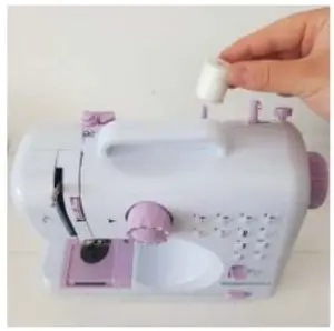 amazonbasics B085CY1MP9 Portable Midi Household 12 Stitvh Sewing Machine - Wind the Bobbin