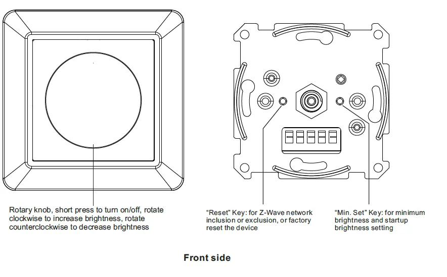 Push Compatible Z-Wave Knob Smart Dimmer-figure1