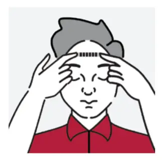 SpotSee AQ0422 Easy-to-Read Forehead Thermometer - man fig