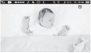 Victure BM50 Video Baby Monitor - Main Screen icons