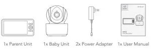 Victure BM50 Video Baby Monitor - package content