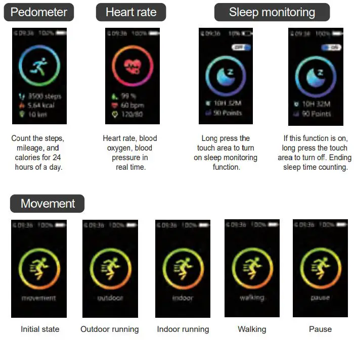 SKYRING ST-W102PRO Social Distancing Smart Bracelet Instructions - Functional specification
