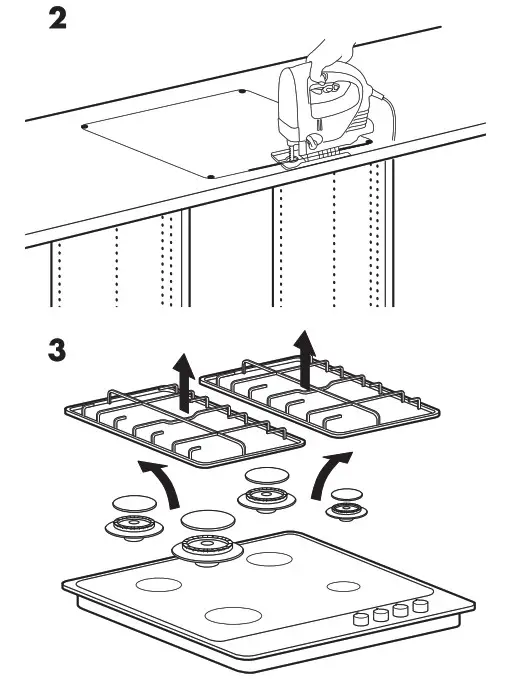 IKEA 002 780 74 SMÅKOKA Gas Hob Stainless Steel - Overview 11