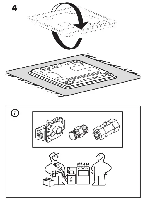 IKEA 002 780 74 SMÅKOKA Gas Hob Stainless Steel - Overview 12