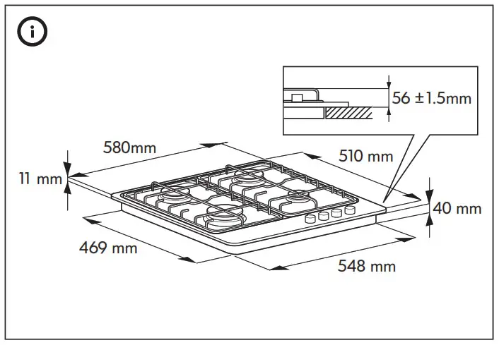 IKEA 002 780 74 SMÅKOKA Gas Hob Stainless Steel - Overview 5