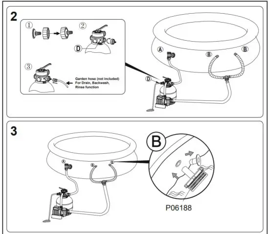 Bestway 58500E Flowclear Pool Pump - CONNECT TO THE POOL 2