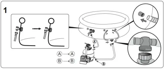 Bestway 58500E Flowclear Pool Pump - CONNECT TO THE POOL