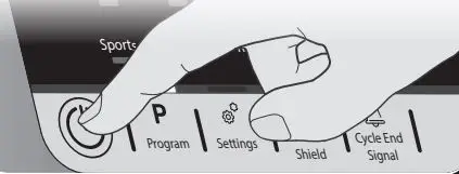 Whirlpool WCD5090JWH Compact Dryer User Guide - TOUCH AND HOLD POWER