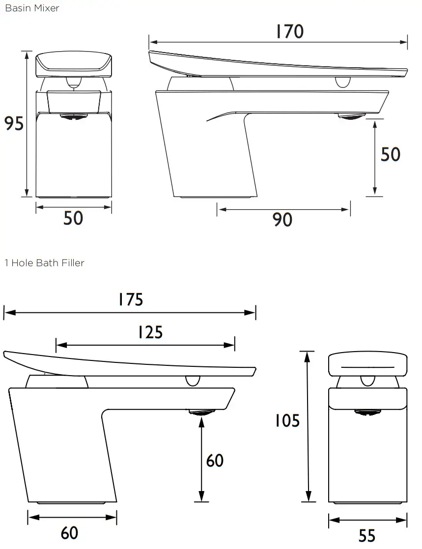 BRISTAN CLR BASNW C Claret Tap Range - Basin Mixer