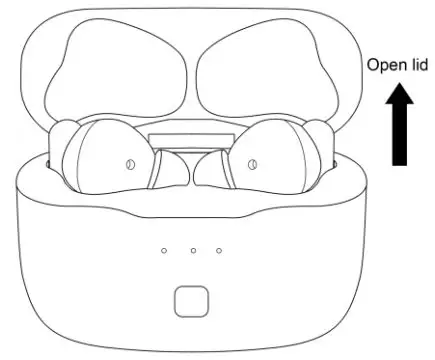 Shenzhenshi Youguangxin Keji Kaifa Youxian Gongsi F02 True Wireless Earbuds Instructions - Power on