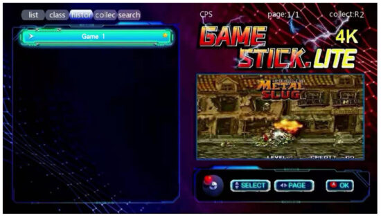 Geek PS3000 4K Game Stick Lite Arcade Console - Main menu function 3