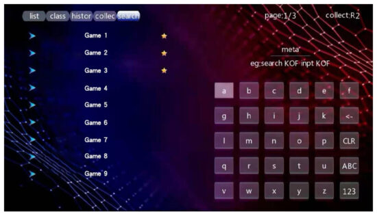 Geek PS3000 4K Game Stick Lite Arcade Console - Main menu function 5