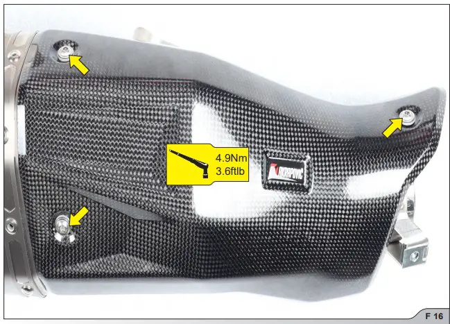 AKRAPOVI Exhaust System Slip-Online f 16