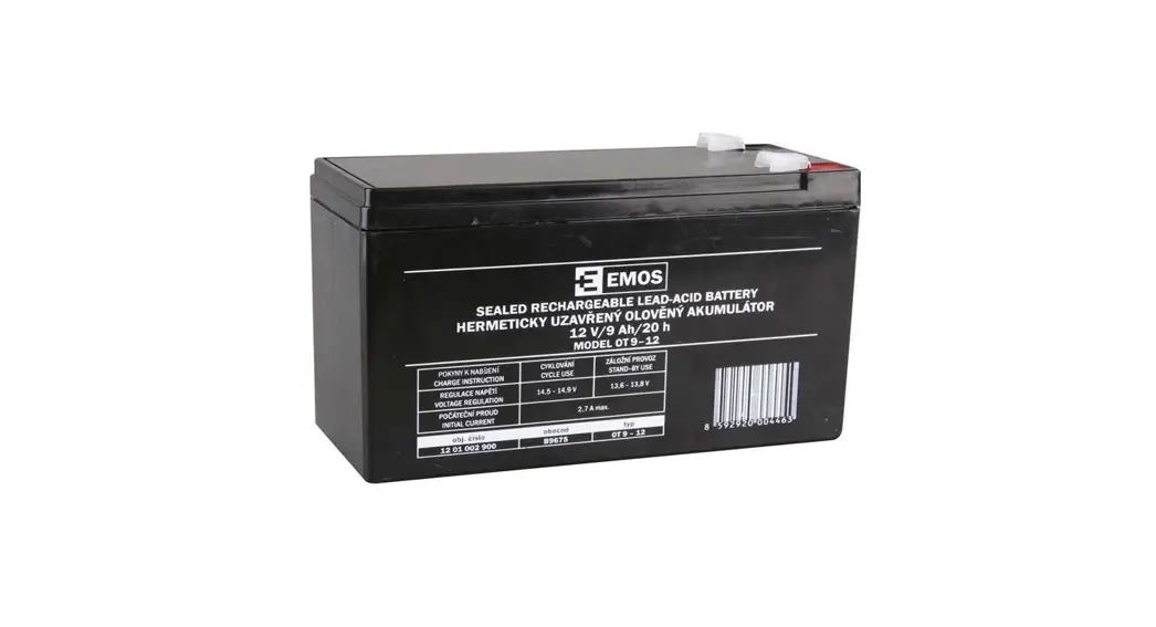 Emos B9675 Maintenance-free Lead Acid Battery 12 Volt Instruction Manual Emos B9675 Maintenance-free Lead Acid Battery 12 Volt Instruction Manual